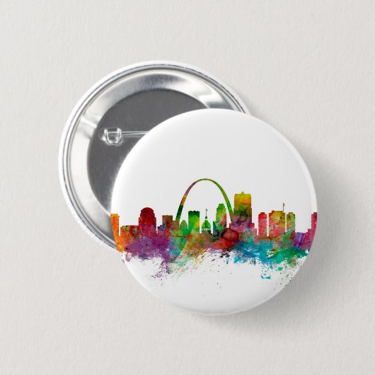 Skyline St. Louis Missouri Button (Vorne & Hinten)