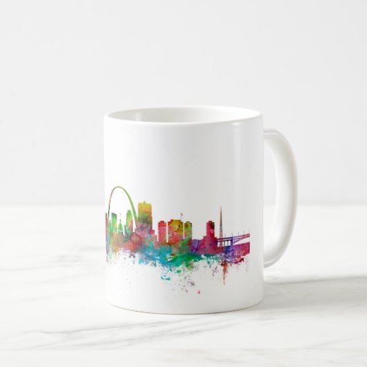 Skyline St. Louis Missouri Kaffeetasse (VorderseiteRechts)