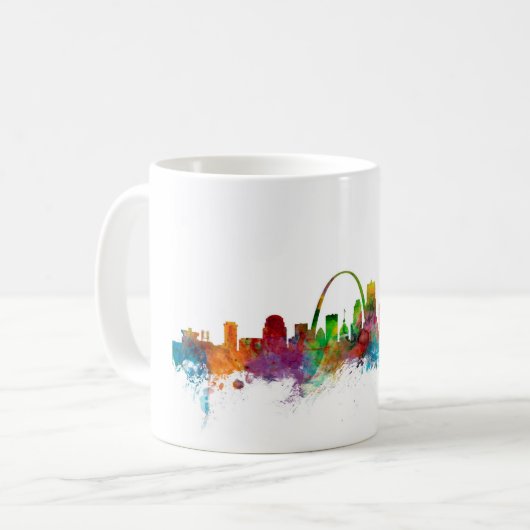 Skyline St. Louis Missouri Kaffeetasse (Vorderseite Links)