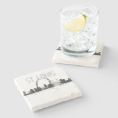 SKYLINE ST. LOUIS, MISSOURI STEINUNTERSETZER (Seitenansicht)