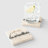 SKYLINE ST. LOUIS, MISSOURI STEINUNTERSETZER (Seitenansicht)