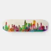 Skyline-Stadtbild Chicagos Illinois Skateboard (Horizontal)