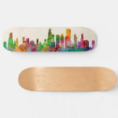 Skyline-Stadtbild Chicagos Illinois Skateboard (Horizontal)