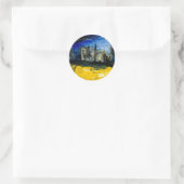 Skyline-Sticker Runder Aufkleber (Tasche)
