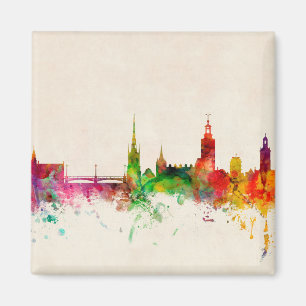 Skyline Stockholms Schweden Magnet
