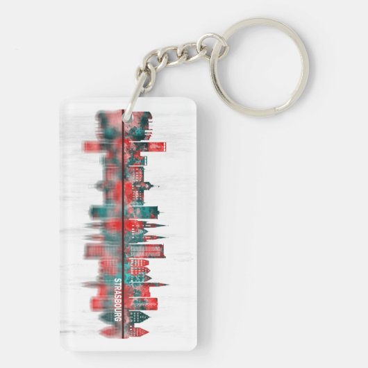 Skyline Straßburg Schlüsselanhänger (Rückseite)