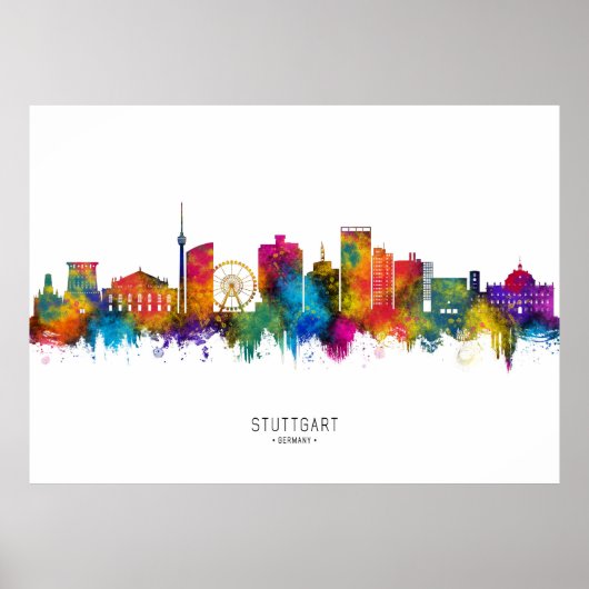 Skyline Stuttgart Poster (Vorne)