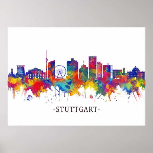 Skyline Stuttgart Poster (Vorne)
