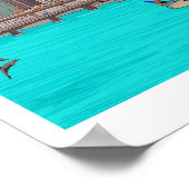 Skyline Tampa Florida Frühjahrspause Illustration Poster (Ecke)