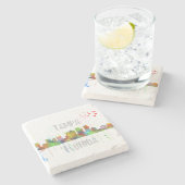 SKYLINE TAMPAS, FLORIDA STEINUNTERSETZER (Seitenansicht)