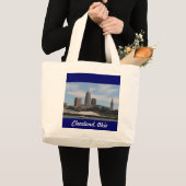 Skyline-Tasche Clevelands Ohio Jumbo Stoffbeutel (Vorderseite (Produkt))