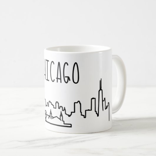 Skyline-Tasse Chicago Kaffeetasse (VorderseiteRechts)