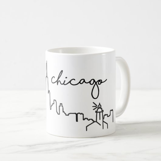 Skyline-Tasse Chicago Kaffeetasse (VorderseiteRechts)
