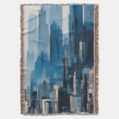 Skyline Throw Blanket Decke (Vorderseite Vertikal)