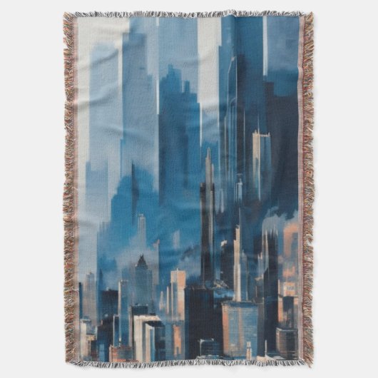 Skyline Throw Blanket Decke (Vorderseite Vertikal)