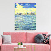 Skyline Travel Print von Sydney Harbour Leinwanddruck (Insitu (Wohnzimmer))