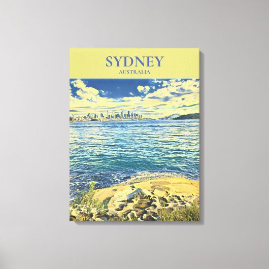 Skyline Travel Print von Sydney Harbour Leinwanddruck (Vorderseite)