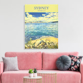 Skyline Travel Print von Sydney Harbour Leinwanddruck (Insitu (Wohnzimmer))