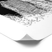 Skyline Travel Sketch von New York City Centrum Poster (Ecke)