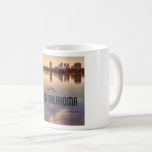 Skyline Tulsas Oklahoma Kaffeetasse (VorderseiteRechts)