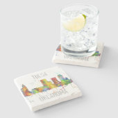 SKYLINE TULSAS, OKLAHOMA STEINUNTERSETZER (Seitenansicht)