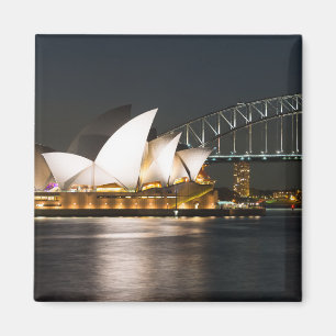 Skyline-Türme der Stadt Sydney in der Nacht, Aust Magnet