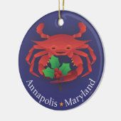 Skyline u. Krabbe Annapolis Maryland mit Keramikornament (Links)