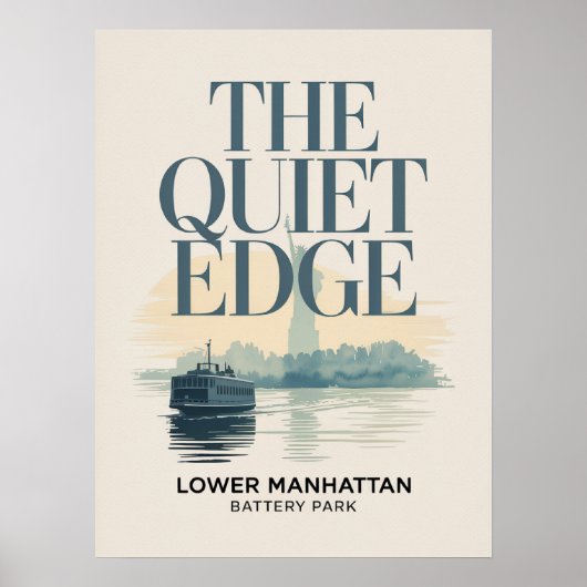 Skyline und Hafen von Lower Manhattan Poster (Vorne)
