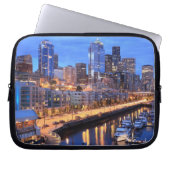 Skyline und Hafen von Seattle, Staat von Washingto Laptopschutzhülle (Vorderseite)
