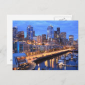 Skyline und Hafen von Seattle, Staat von Washingto Postkarte (Vorne/Hinten)