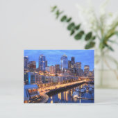 Skyline und Hafen von Seattle, Staat von Washingto Postkarte (Stehend Vorderseite)