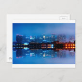 Skyline und Nebel von Boston Postkarte (Vorne/Hinten)