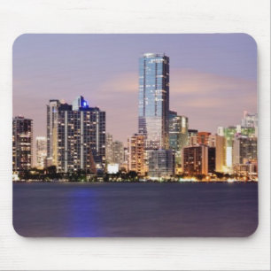 Skyline USA, Florida, Miami an Dämmerung 2 Mousepad