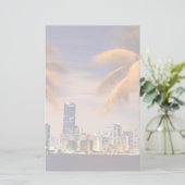 Skyline USA, Florida, Miami an der Dämmerung Briefpapier (Stehend Vorderseite)