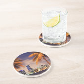 Skyline USA, Florida, Miami an der Dämmerung Getränkeuntersetzer (Seite)