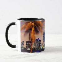 Skyline USA, Florida, Miami an der Dämmerung