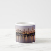 Skyline USA, Illinois, Chicago an der Dämmerung Espressotasse (Vorderseite)