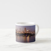 Skyline USA, Illinois, Chicago an der Dämmerung Espressotasse (Vorderseite Rechts)
