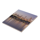 Skyline USA, Illinois, Chicago an der Dämmerung Fliese (Seite)