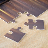 Skyline USA, Illinois, Chicago an der Dämmerung Puzzle (Seite)