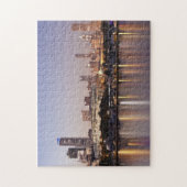 Skyline USA, Illinois, Chicago an der Dämmerung Puzzle (Vertikal)