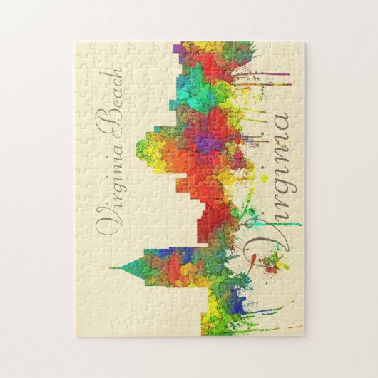 Skyline Virginia Beach Viginia SG Puzzle (Vertikal)