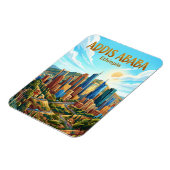 Skyline von Addis Abeba Äthiopien Magnet (Linke Seite)