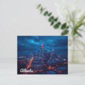 Skyline von Atlanta Georgia Downtown Postkarte (Stehend Vorderseite)