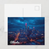 Skyline von Atlanta Georgia Downtown Postkarte (Vorne/Hinten)