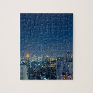 Skyline von Bangkok in der Nacht Puzzle