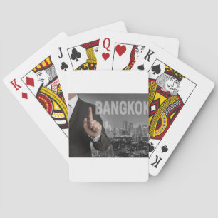 Skyline von Bangkok in der Nacht Spielkarten