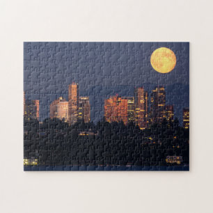 Skyline von Bellevue vom Lake Washington bei Dämme Puzzle