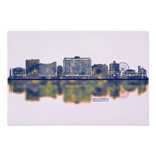 Skyline von Biloxi Poster (Vorderseite)