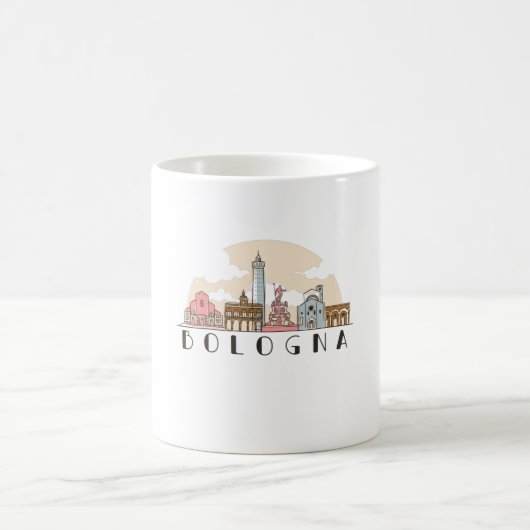 Skyline von Bologna Kaffeetasse (Mittel)